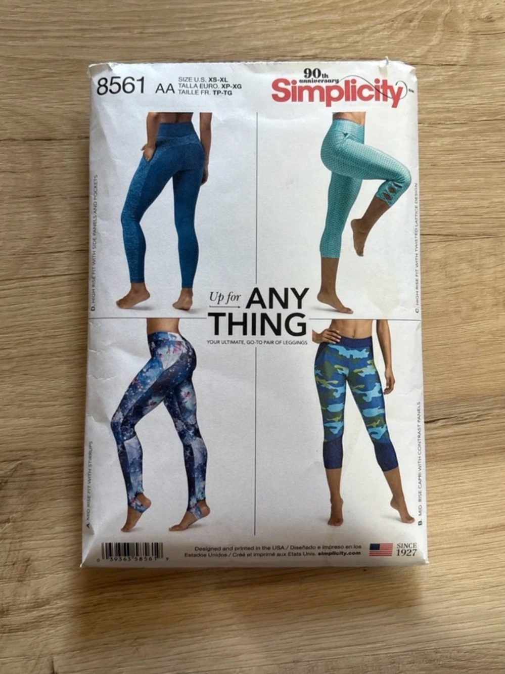 Simplicity || #8561 || activewear sewing pattern || leggings || NEW || UNCUT